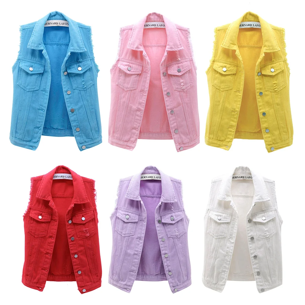 New Women's Fashion Lapel Denim Vest Coat Sleeveless Solid Color Button Down Jean Jacket All-match Ladies Denim Outwear S-5XL
New Women's Fashion Lapel Denim Vest Coat Sleeveless Solid Color Button Down Jean Jacket All-match Ladies Denim Outwear S-5XL
