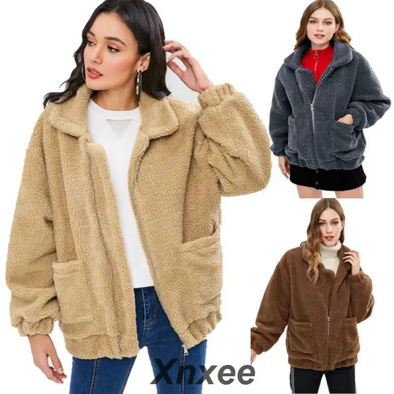 Winter Autumn Women Faux Fur Coat Fashion Fleece Faux Fur Coat Lady Outwear Warm Zipper Casual Women's Jackets With Pocket Xnxee
Winter Autumn Women Faux Fur Coat Fashion Fleece Faux Fur Coat Lady Outwear Warm Zipper Casual Women's Jackets With Pocket Xnxee