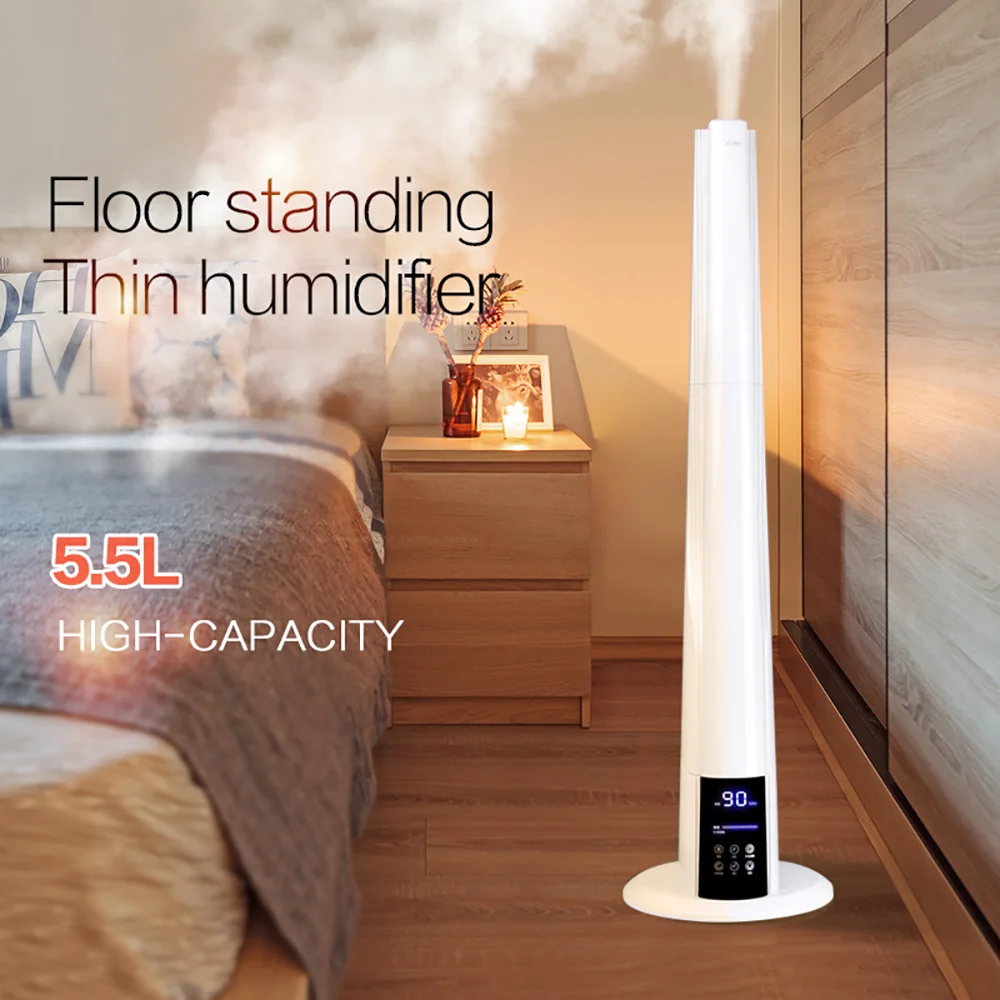 5.5L Large Floor Standing Air Diffuser Household Big Fog Humidifier Ultrasonic Essential Oil Diffuser Portable Fogger
5.5L Large Floor Standing Air Diffuser Household Big Fog Humidifier Ultrasonic Essential Oil Diffuser Portable Fogger