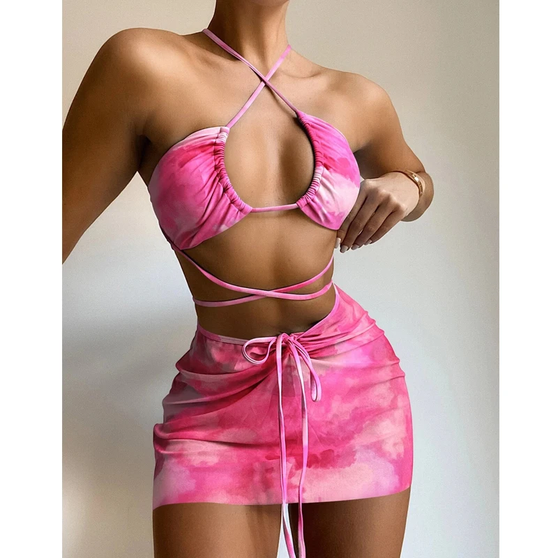 JyoJyo 3 piece bikini set Sexy tie dye print swimsuit women string swimwear female swimming suit Bathing suit Summer beach wear
JyoJyo 3 piece bikini set Sexy tie dye print swimsuit women string swimwear female swimming suit Bathing suit Summer beach wear