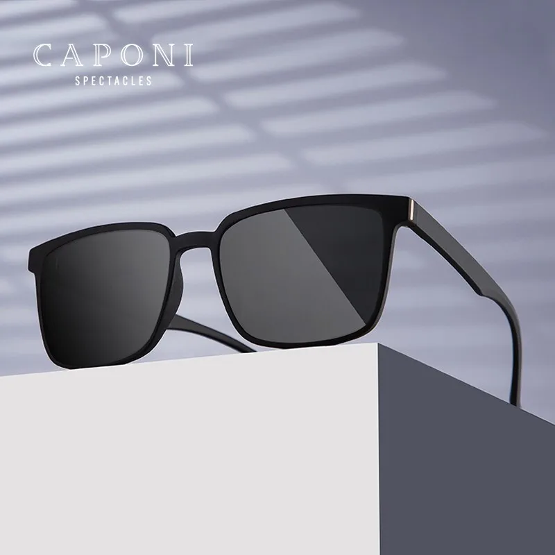 CAPONI Men's Sunglasses Polarized Classic Design Eyewear Protect Eyes Black Shades For Male Outdoor Driving Sun Glasses CP6199
CAPONI Men's Sunglasses Polarized Classic Design Eyewear Protect Eyes Black Shades For Male Outdoor Driving Sun Glasses CP6199