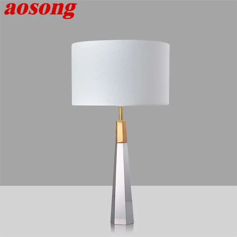 AOSONG Modern Table Lamps For The Bedroom Design E27 White Crystal Desk Light Home LED Decorative For Foyer Bedside Office
AOSONG Modern Table Lamps For The Bedroom Design E27 White Crystal Desk Light Home LED Decorative For Foyer Bedside Office