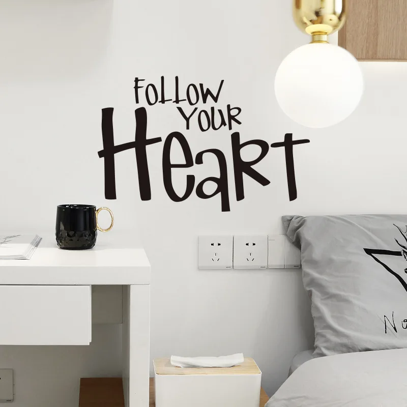 Follow Your Heart Inspirational Wall Sticker Living Room Bedroom Home Decoration Mural English Proverbs Background Decor Mural
Follow Your Heart Inspirational Wall Sticker Living Room Bedroom Home Decoration Mural English Proverbs Background Decor Mural