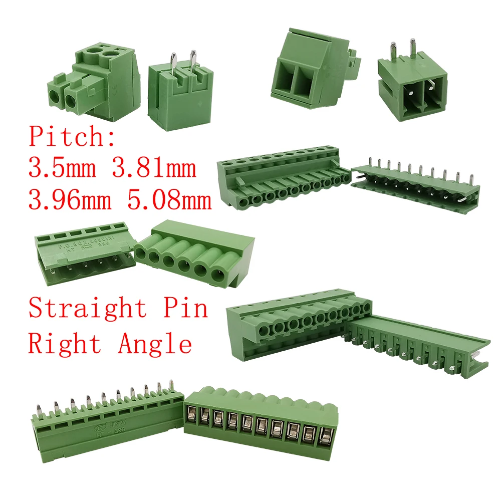 10 пар 3,5 мм 3,81 мм 3,96 мм 5,08 мм Шаг прямой штифт/прямоугольный PCB винтовой клеммный блок соединитель 2Pin-12Pin
10 пар 3,5 мм 3,81 мм 3,96 мм 5,08 мм Шаг прямой штифт/прямоугольный PCB винтовой клеммный блок соединитель 2Pin-12Pin