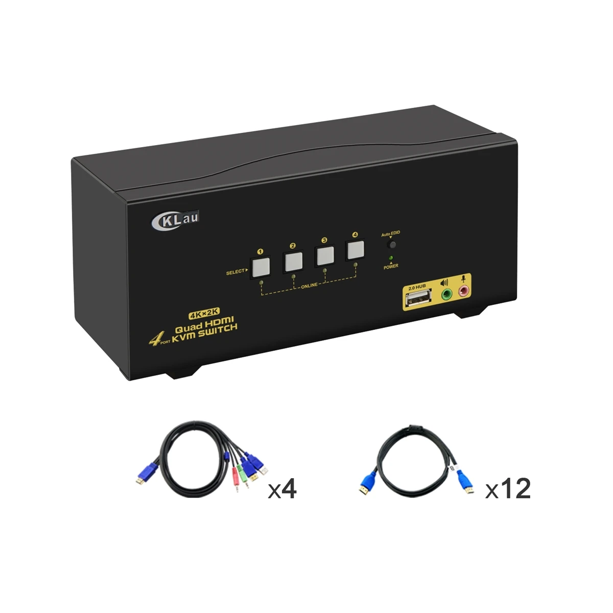 4-портовый четырехъядерный монитор HDMI KVM Switch, Расширенный дисплей, 4K @ 60 Гц, 4:4:4, с аудио и USB 2,0
4-портовый четырехъядерный монитор HDMI KVM Switch, Расширенный дисплей, 4K @ 60 Гц, 4:4:4, с аудио и USB 2,0