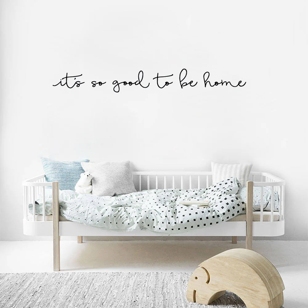 It's So Good To Be Home Quotes Phrase Wall Sticker For Bedroom Room Vinyl Stickers Wallpaper Decor Decals vinilos frases
It's So Good To Be Home Quotes Phrase Wall Sticker For Bedroom Room Vinyl Stickers Wallpaper Decor Decals vinilos frases
