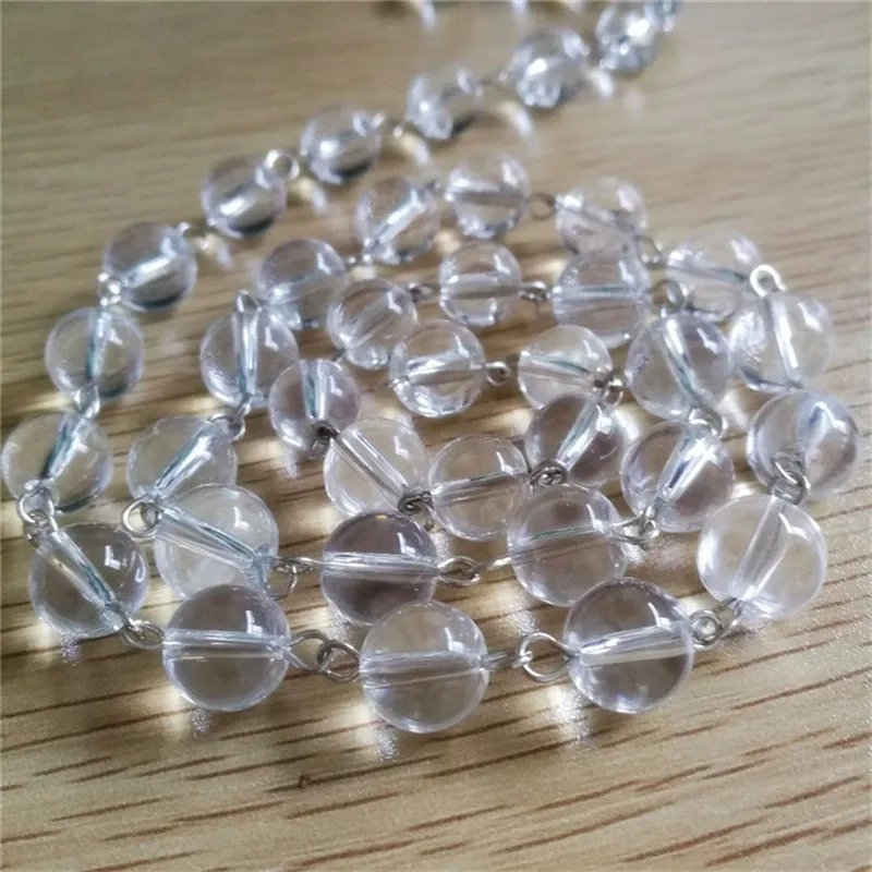 8mm 10mm 50meters Smooth Round Beads Chains Crystal Garland Strand Red Blue Orange Pink Beaded Chains For Wedding Lamp Decor
8mm 10mm 50meters Smooth Round Beads Chains Crystal Garland Strand Red Blue Orange Pink Beaded Chains For Wedding Lamp Decor