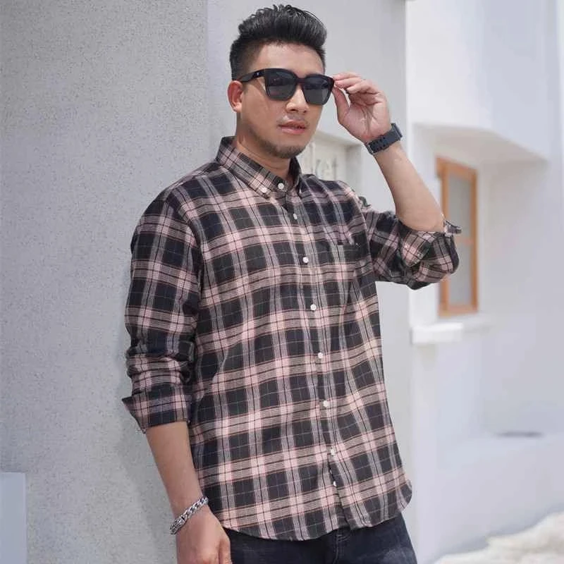 mferlier brand new autumn spring men plaid shirt long sleeve pockets cotton shirts casual plus size oversize 8XL 9XL 10XL shirt
mferlier brand new autumn spring men plaid shirt long sleeve pockets cotton shirts casual plus size oversize 8XL 9XL 10XL shirt
