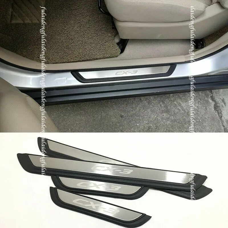 Fits For Mazda CX-3 2016-2021 ABS+Stainless Steel Door Sill Scuff Plate Guard Mouldings Protector Trim Moulding Car Accessories
Fits For Mazda CX-3 2016-2021 ABS+Stainless Steel Door Sill Scuff Plate Guard Mouldings Protector Trim Moulding Car Accessories