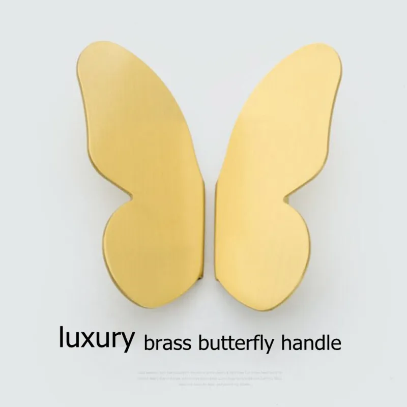 1 Pair Brass Furniture Handles Natural Luxury Gold Butterfly Pulls Wardrobe Dresser Cupboard Cabinet Drawer Knobs Pull
1 Pair Brass Furniture Handles Natural Luxury Gold Butterfly Pulls Wardrobe Dresser Cupboard Cabinet Drawer Knobs Pull