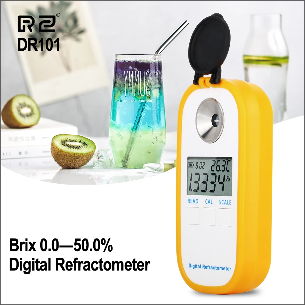 RZ Digital Refractometer LCD Display Brix 0~50% Portable Handheld Sugar Meter Fruit Juice Auto Refractometer
RZ Digital Refractometer LCD Display Brix 0~50% Portable Handheld Sugar Meter Fruit Juice Auto Refractometer