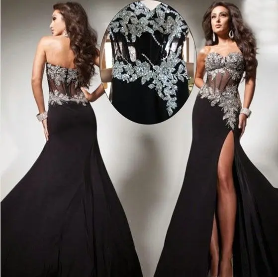 free shipping 2018 open leg Sexy vestidos de festa Custom floor-length black sweetheart appliques party bridesmaid dresses
free shipping 2018 open leg Sexy vestidos de festa Custom floor-length black sweetheart appliques party bridesmaid dresses