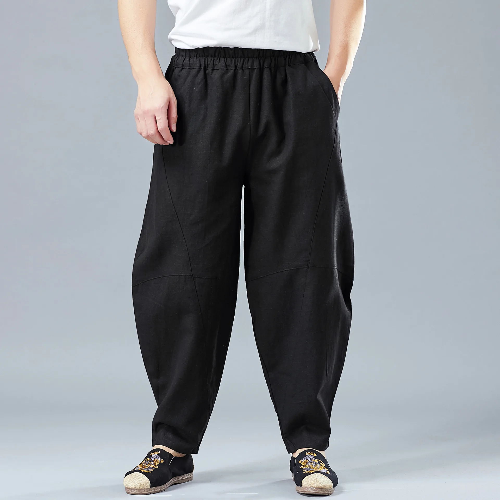 2021 Cotton Linen Men Chinese Style Solid Trousers Plus Size XL Wide Leg Loose Pants Japanese Harajuku Casual Harem Pants
2021 Cotton Linen Men Chinese Style Solid Trousers Plus Size XL Wide Leg Loose Pants Japanese Harajuku Casual Harem Pants