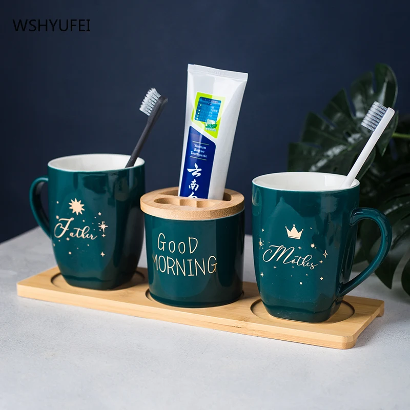 Creative Cute A Pair of Ceramic Cup Sets Bathroom Accessories Set Home Decor Mouth Cup Toothbrush Holder with Tray Couple Cup
Creative Cute A Pair of Ceramic Cup Sets Bathroom Accessories Set Home Decor Mouth Cup Toothbrush Holder with Tray Couple Cup