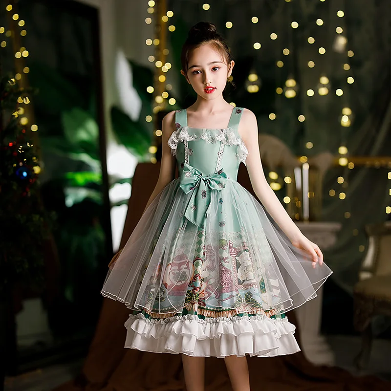 New Flower Print Dress Costume Chinese Style Fluffy Girl Clothes Sweet Lovely Princess Skirt Party Evening Performance Vestido
New Flower Print Dress Costume Chinese Style Fluffy Girl Clothes Sweet Lovely Princess Skirt Party Evening Performance Vestido