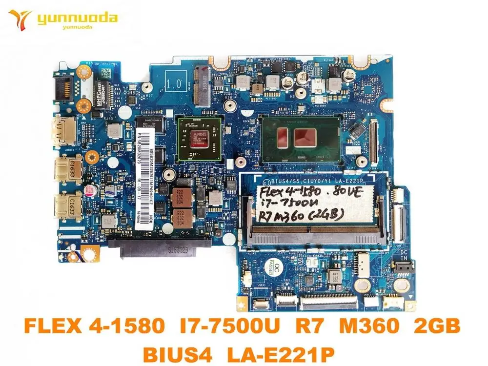 Original for Lenovo Yoga510-14ikb flex-4-1480 laptop motherboard FLEX 4-1580 I7-7500U R7 M360 2GB BIUS4 LA-E221P tested
Original for Lenovo Yoga510-14ikb flex-4-1480 laptop motherboard FLEX 4-1580 I7-7500U R7 M360 2GB BIUS4 LA-E221P tested