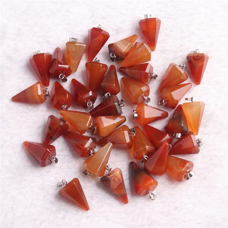 24/50 pcs/lot Natural Stone Carnelian Cherry Quartz Crystal Charms Pendants for Necklace Faceted Pendulum Free Shipping
24/50 pcs/lot Natural Stone Carnelian Cherry Quartz Crystal Charms Pendants for Necklace Faceted Pendulum Free Shipping