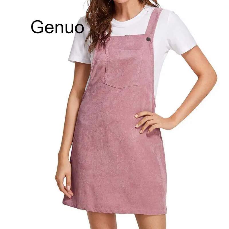 Autumn Winter Women Casual Sleeveless Pocket Retro Corduroy Dress Female Vintage Party Dress Loose Suspender Sundress
Autumn Winter Women Casual Sleeveless Pocket Retro Corduroy Dress Female Vintage Party Dress Loose Suspender Sundress