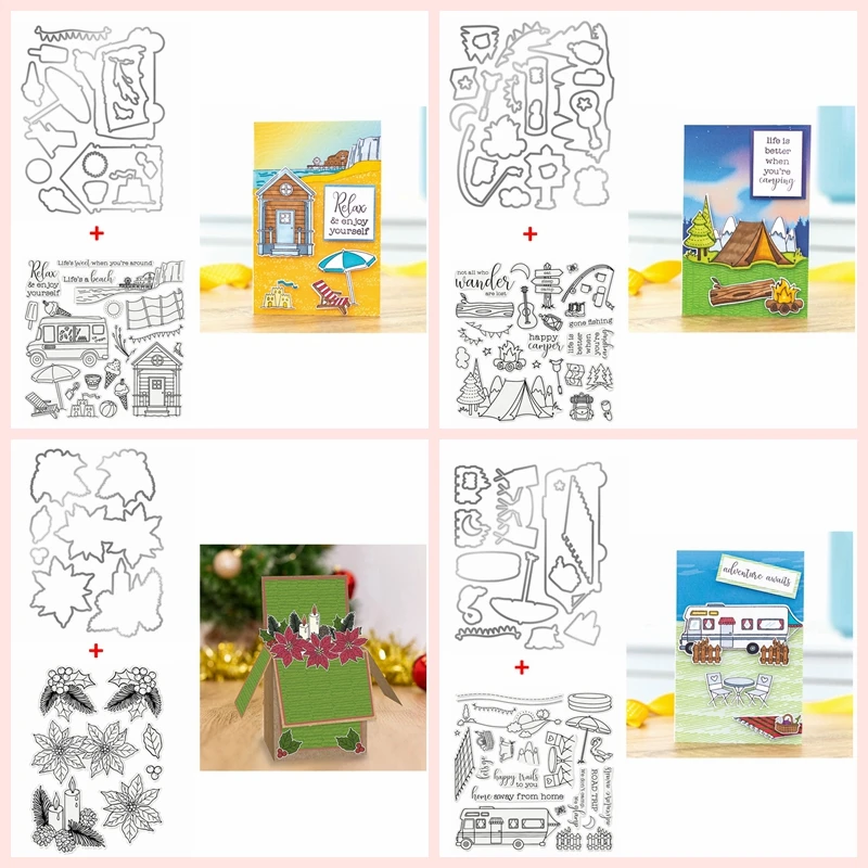 Cutting Dies With Clear Stamps Summer Resort Ice-cream Camping Guitar Relaxing Time For DIY Scrapbooking Making Template 2020
Cutting Dies With Clear Stamps Summer Resort Ice-cream Camping Guitar Relaxing Time For DIY Scrapbooking Making Template 2020
