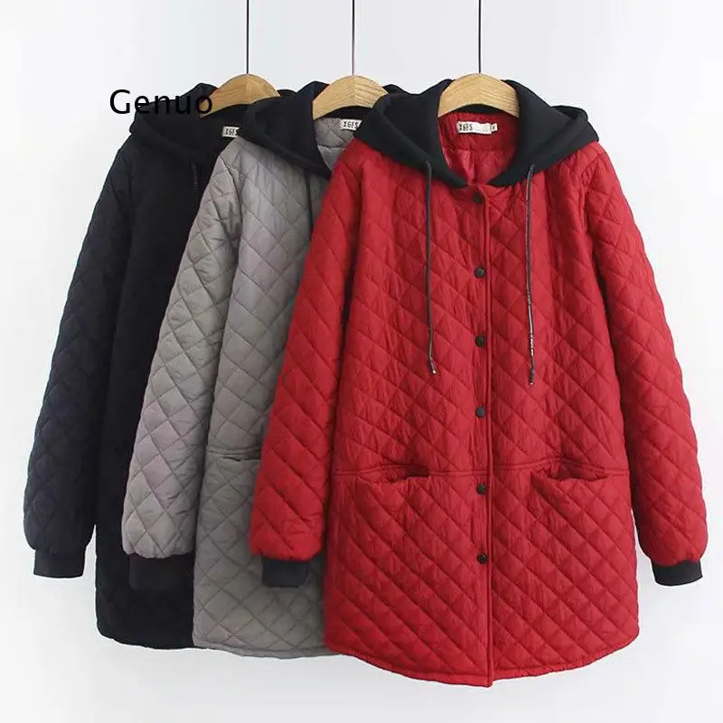 Thick Cotton Coat Winter Large Size Women's Korean Casual Long Plaid Loose Hooded Jacket Shirt Abrigos Mujer Female Parka
Thick Cotton Coat Winter Large Size Women's Korean Casual Long Plaid Loose Hooded Jacket Shirt Abrigos Mujer Female Parka