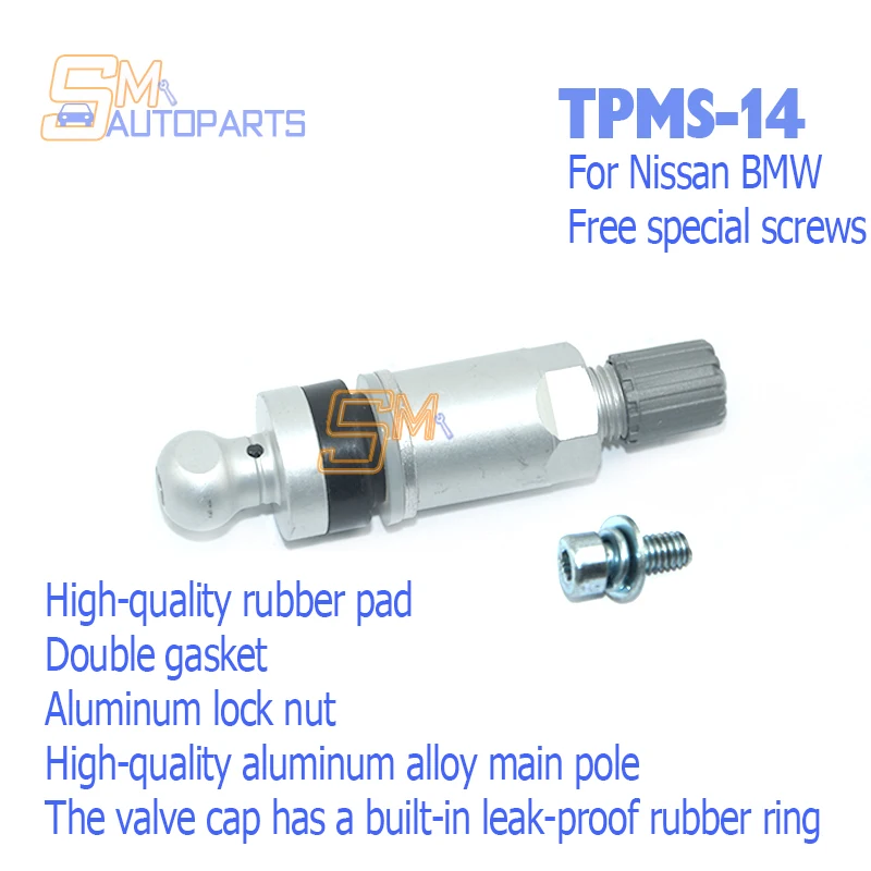 1PCS TPMS-14 Tire Valve For Nissan BMW X5 Mitsubishi Aluminum alloy Valve Stem Tire Sensor Kit TPMS Tire pressure sensor Valves
1PCS TPMS-14 Tire Valve For Nissan BMW X5 Mitsubishi Aluminum alloy Valve Stem Tire Sensor Kit TPMS Tire pressure sensor Valves