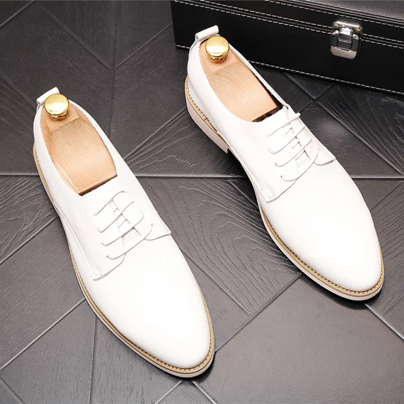 Korean style mens fashion business wedding formal dresses black white shoes genuine leather shoe point toe sneakers man footwear
Korean style mens fashion business wedding formal dresses black white shoes genuine leather shoe point toe sneakers man footwear