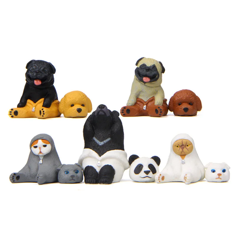1pc Animal Cosplay Models Dress Up Bear Pug Sharpei Dogs Cats Panda Figurines Dolls PVC Kitten Mini Figures Collection Toys Gift
1pc Animal Cosplay Models Dress Up Bear Pug Sharpei Dogs Cats Panda Figurines Dolls PVC Kitten Mini Figures Collection Toys Gift