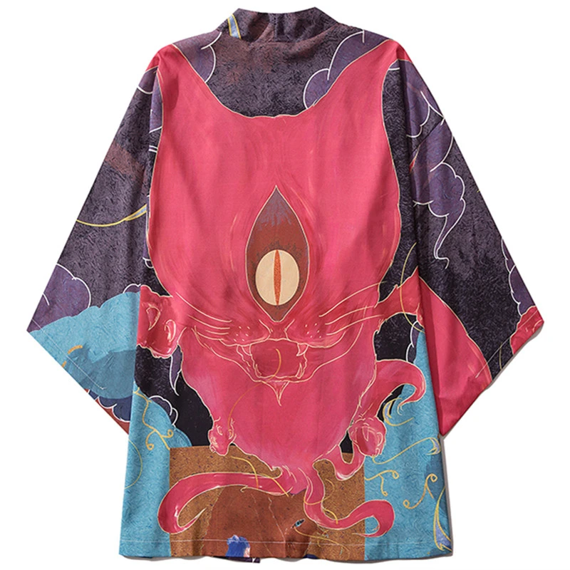Japanese Kimonos Casual One-eyed Demon Print Coat Yukata Summer Women Men Loose Shirt Cardigan Cosplay Samurai Asian Clothes
Japanese Kimonos Casual One-eyed Demon Print Coat Yukata Summer Women Men Loose Shirt Cardigan Cosplay Samurai Asian Clothes