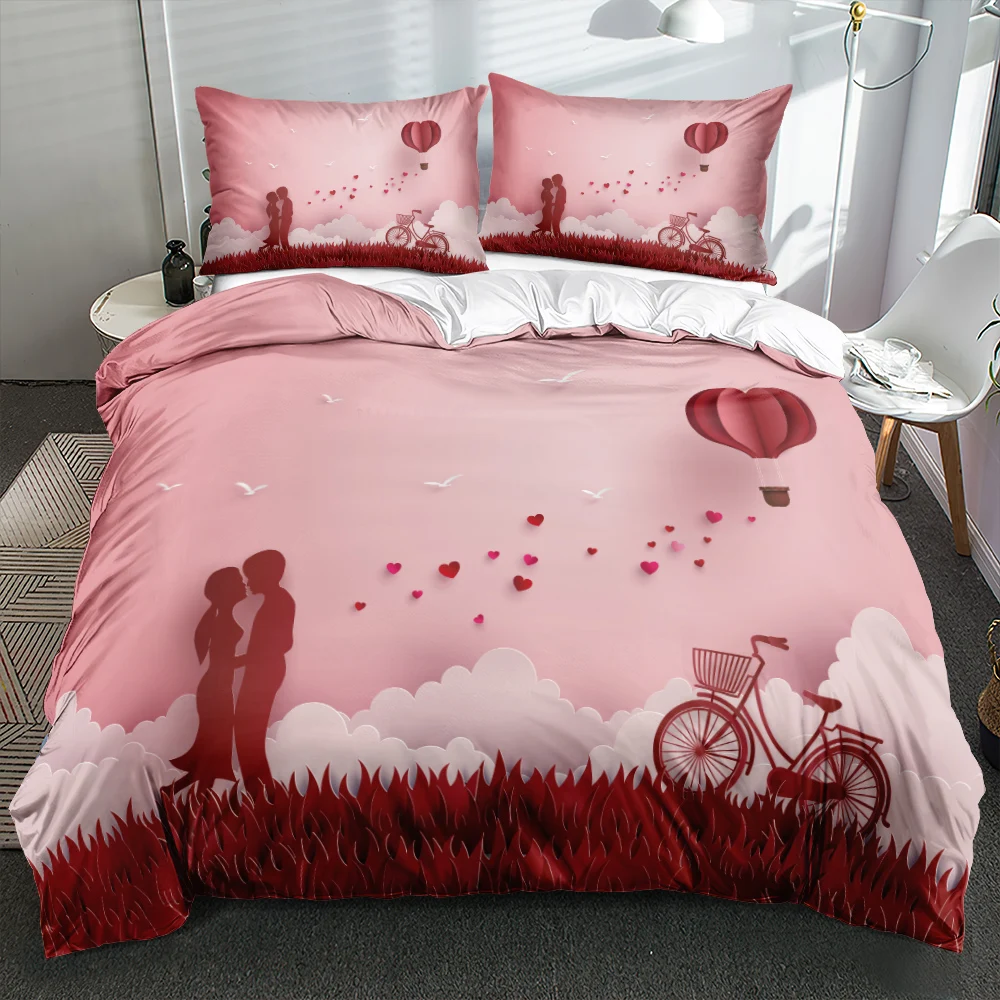 3D Pattern Valentine Day Bedding sets Pink Lovers Duvet cover set Modern Quilt covers Pillocases Queen Single Double King Sizes
3D Pattern Valentine Day Bedding sets Pink Lovers Duvet cover set Modern Quilt covers Pillocases Queen Single Double King Sizes