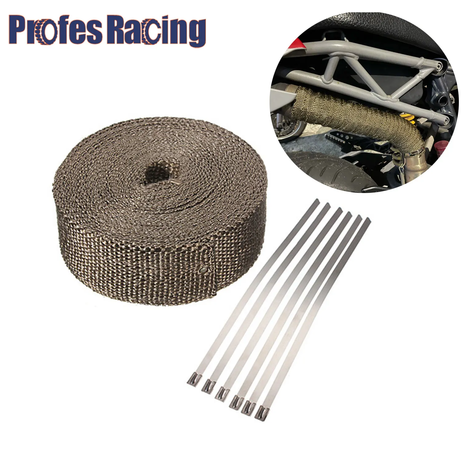 Protection+ 6 Ties Kit Exhaust Pipe Insulat Motorcycle Exhaust Pipe Exhaust Tape Wrap Roll Fiberglass Heat Shield Thermal
Protection+ 6 Ties Kit Exhaust Pipe Insulat Motorcycle Exhaust Pipe Exhaust Tape Wrap Roll Fiberglass Heat Shield Thermal