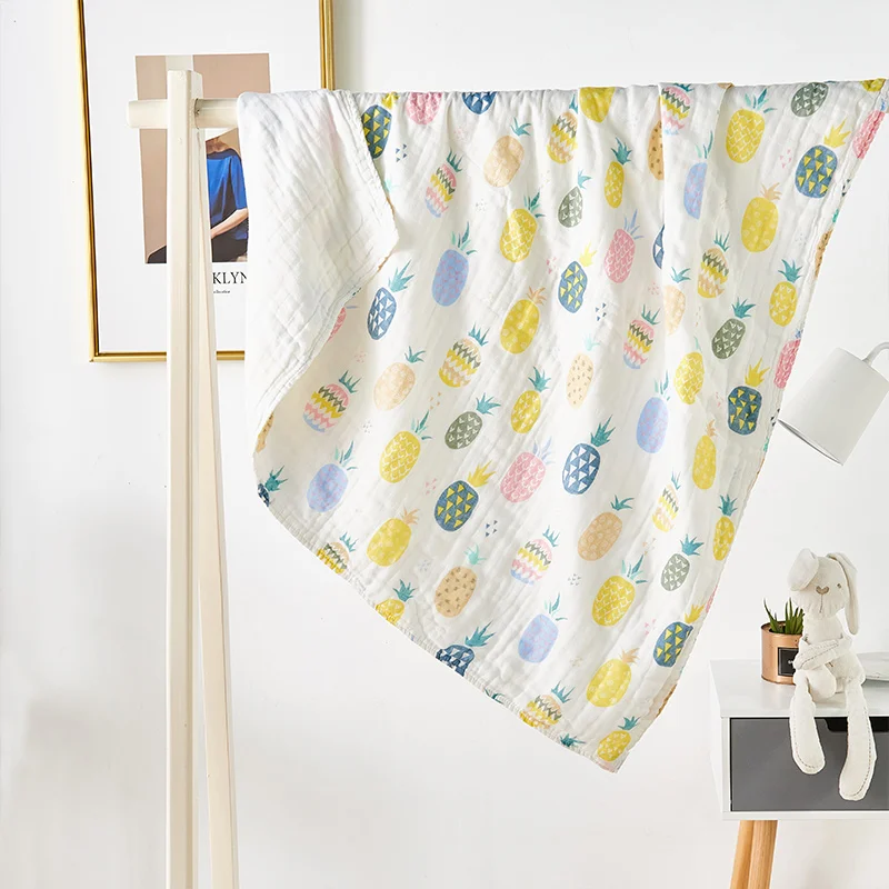 Children Cartoon Bath Wrap Towel Pineapple Animal Gauze Blanket 100%Cotton AB Side Throw For Kids Baby Home Textile 110*110cm
Children Cartoon Bath Wrap Towel Pineapple Animal Gauze Blanket 100%Cotton AB Side Throw For Kids Baby Home Textile 110*110cm
