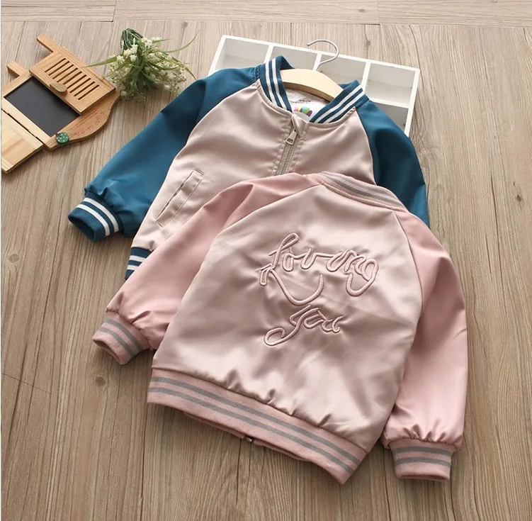 Children Standing Collar Baseball Jacket Spring FallBaby Girls Casual Spliced Coat Little Kids Embroidered Outerwear Clothes P65
Children Standing Collar Baseball Jacket Spring FallBaby Girls Casual Spliced Coat Little Kids Embroidered Outerwear Clothes P65