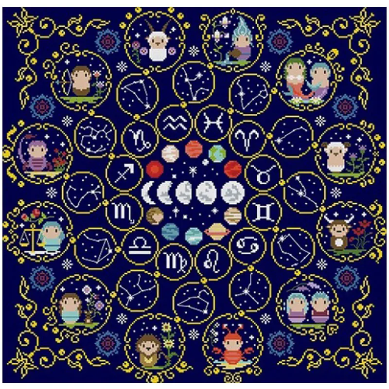 Twelve constellations patterns Counted Cross Stitch 11CT 14CT DIY Chinese Cross Stitch Kits Embroidery Needlework Sets
Twelve constellations patterns Counted Cross Stitch 11CT 14CT DIY Chinese Cross Stitch Kits Embroidery Needlework Sets
