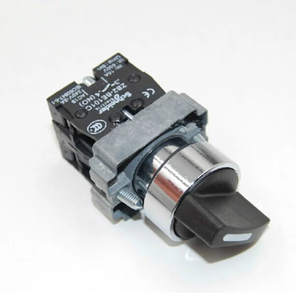 XB2BD53C Rotary Select Selector Switch 2NO Normally Open 3 Positions Left Right Momentary Spring Returned 22mm Mounting Hole
XB2BD53C Rotary Select Selector Switch 2NO Normally Open 3 Positions Left Right Momentary Spring Returned 22mm Mounting Hole