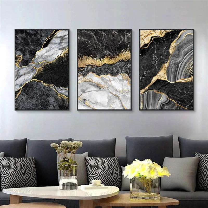 Marble Texture Abstract Poster Black With Gold Foil Wall Art Print Modern Canvas Painting Nordic Decorative Picture Home Decor
Marble Texture Abstract Poster Black With Gold Foil Wall Art Print Modern Canvas Painting Nordic Decorative Picture Home Decor
