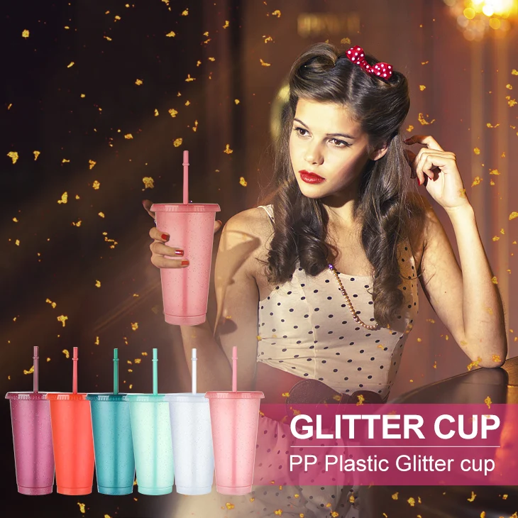 480ML/700Ml Glitter Mug with Straws For Girls Hard Plastic Frosted Tumbler with Lid Travel water Juice Coffee Cup Drinkware
480ML/700Ml Glitter Mug with Straws For Girls Hard Plastic Frosted Tumbler with Lid Travel water Juice Coffee Cup Drinkware