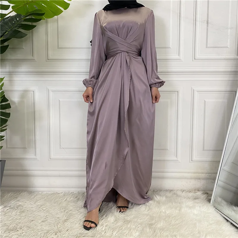 Plain Satin Maxi Dress Women Fashion Wrap Front Ruffle Long Sleeve Muslim Abaya Hijab Dresses Party Wedding Dubai Turkey Clothes
Plain Satin Maxi Dress Women Fashion Wrap Front Ruffle Long Sleeve Muslim Abaya Hijab Dresses Party Wedding Dubai Turkey Clothes