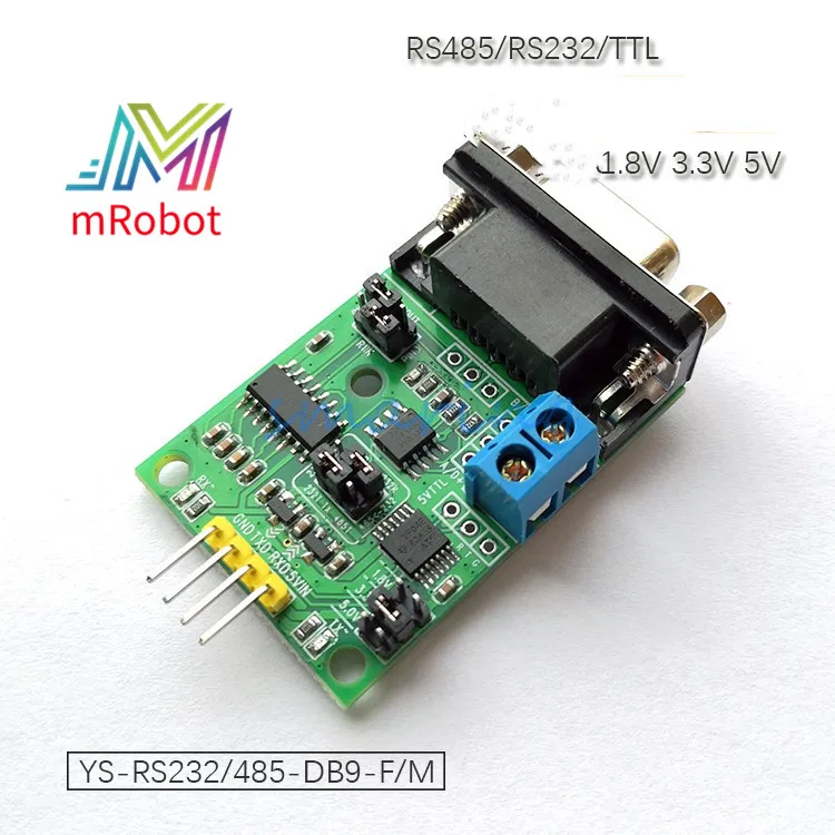 RS232/RS485 to TTL Serial Port Converter Module DB9 Connector 5V 3.3V RS485 Serial Level Intermodulation Module
RS232/RS485 to TTL Serial Port Converter Module DB9 Connector 5V 3.3V RS485 Serial Level Intermodulation Module