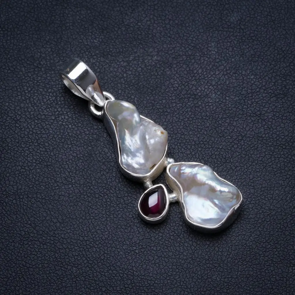 Natural Biwa Pearl and Amethyst Handmade Unique 925 Sterling Silver Pendant 1.75" X1091
Natural Biwa Pearl and Amethyst Handmade Unique 925 Sterling Silver Pendant 1.75" X1091