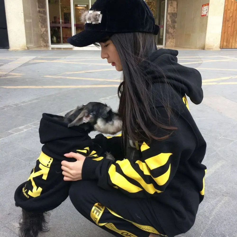 Pet Dog Hoodie Hooded Jumpsuit Black Sweatshirt French Bulldog Shiba Cotton Winter Warm Coat Clothing With Host Family Clothes
Pet Dog Hoodie Hooded Jumpsuit Black Sweatshirt French Bulldog Shiba Cotton Winter Warm Coat Clothing With Host Family Clothes