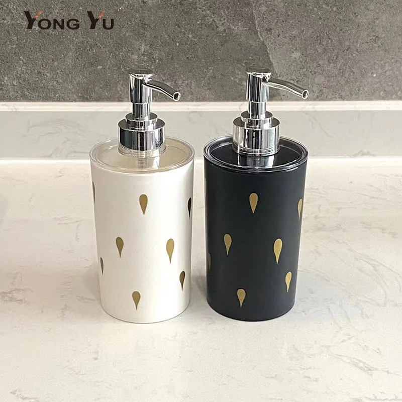 330ML Plastic Liquid Soap Dispenser Golden Printing Lotion Storage Bottle Emulsion Pump Bottle Bathroom Accessories
330ML Plastic Liquid Soap Dispenser Golden Printing Lotion Storage Bottle Emulsion Pump Bottle Bathroom Accessories