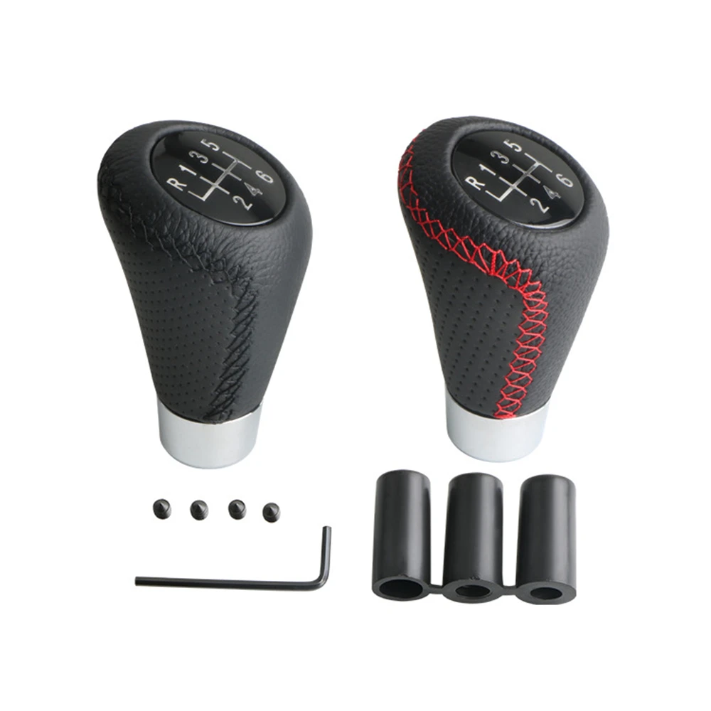 6 Speed Car Red Line Silver MT Gear Shift Knob Leather Lever Shifter Stick Manual Gear Head Lever Headball Aluminum Shift Knobs
6 Speed Car Red Line Silver MT Gear Shift Knob Leather Lever Shifter Stick Manual Gear Head Lever Headball Aluminum Shift Knobs