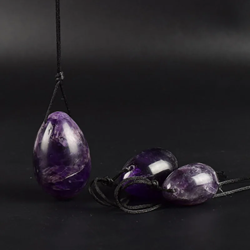 Drilled Natural Amethyst Jade Yoni Egg Set Kegel Jade Eggs Tightening Vaginal Body Yoni Massage Kegel Muscle Exerciser With Box
Drilled Natural Amethyst Jade Yoni Egg Set Kegel Jade Eggs Tightening Vaginal Body Yoni Massage Kegel Muscle Exerciser With Box