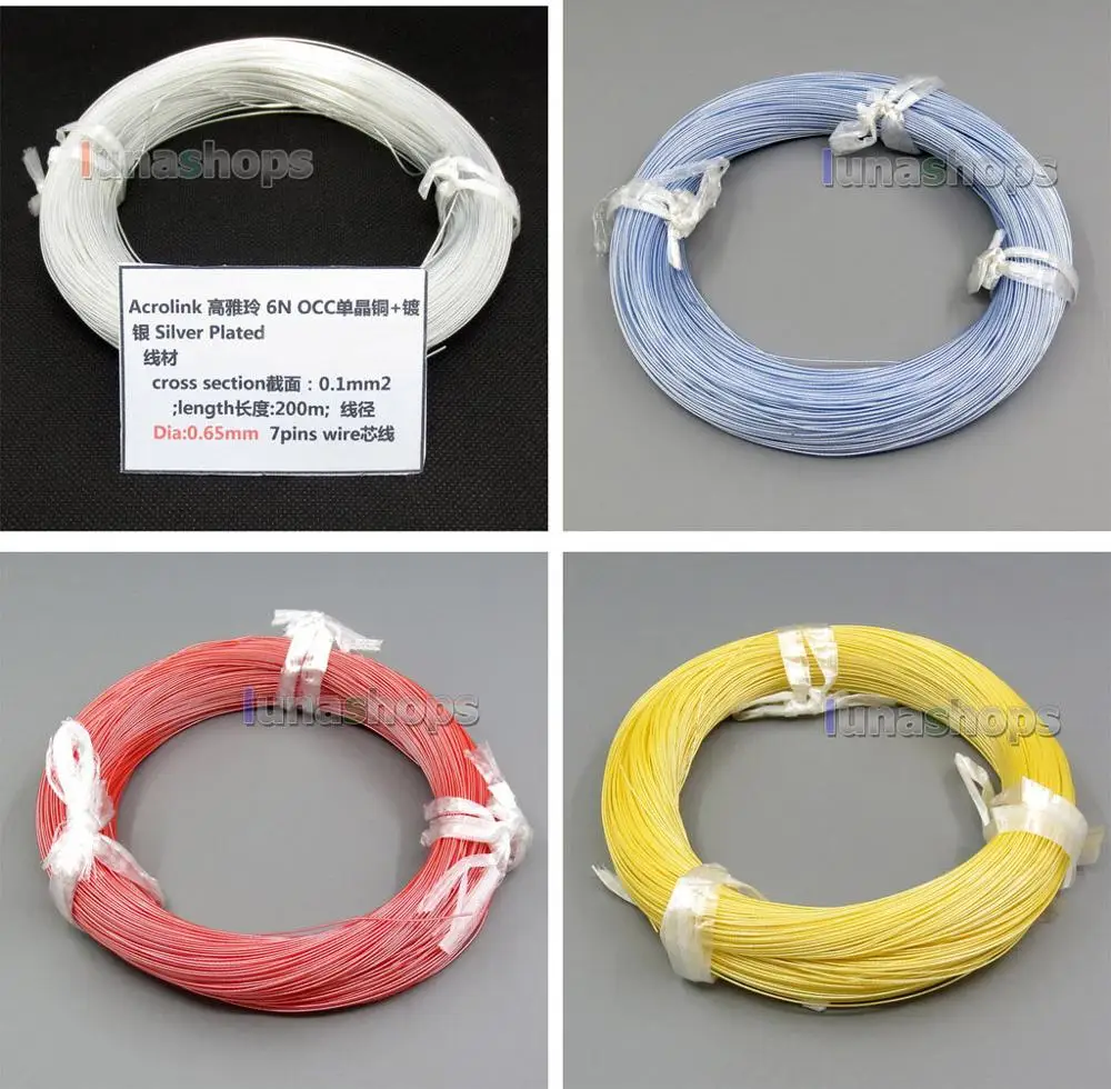 LN004390 200m Acrolink Silver Plated OCC Wire Cable 0.1mm2 Dia:0.65mm For DIY Shure Se535 W4r W40 Ulitimate
LN004390 200m Acrolink Silver Plated OCC Wire Cable 0.1mm2 Dia:0.65mm For DIY Shure Se535 W4r W40 Ulitimate