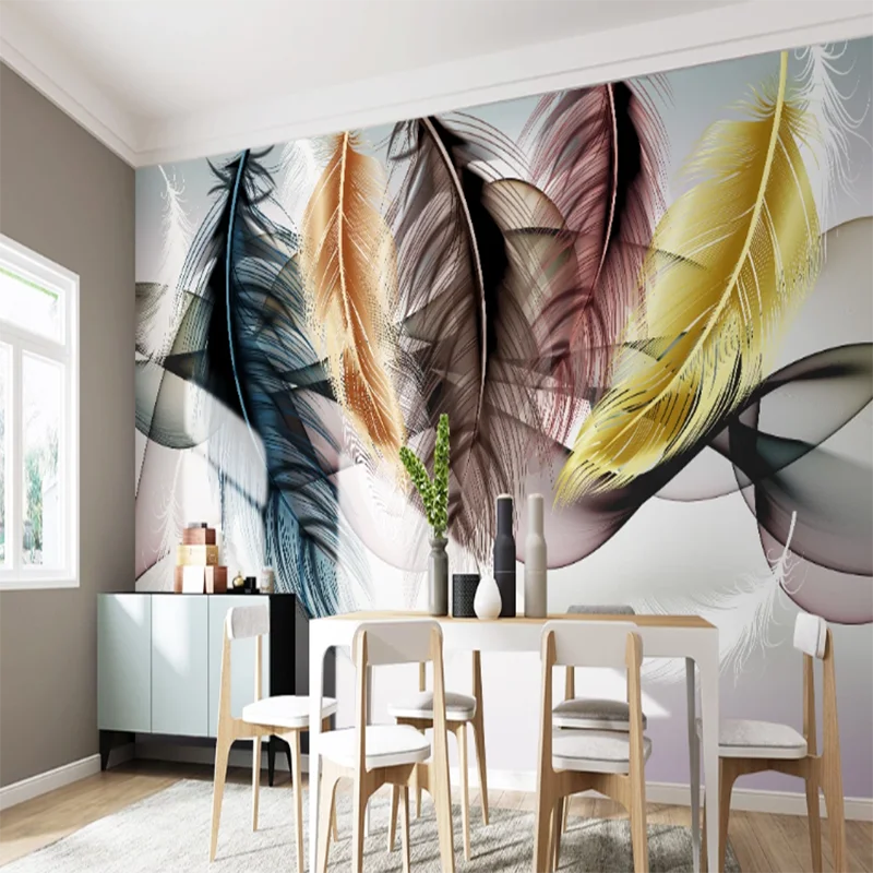 Custom Mural Wallpaper Hand Painted Feather Abstract Smoke Living Room Sofa Background Wall Painting
Custom Mural Wallpaper Hand Painted Feather Abstract Smoke Living Room Sofa Background Wall Painting