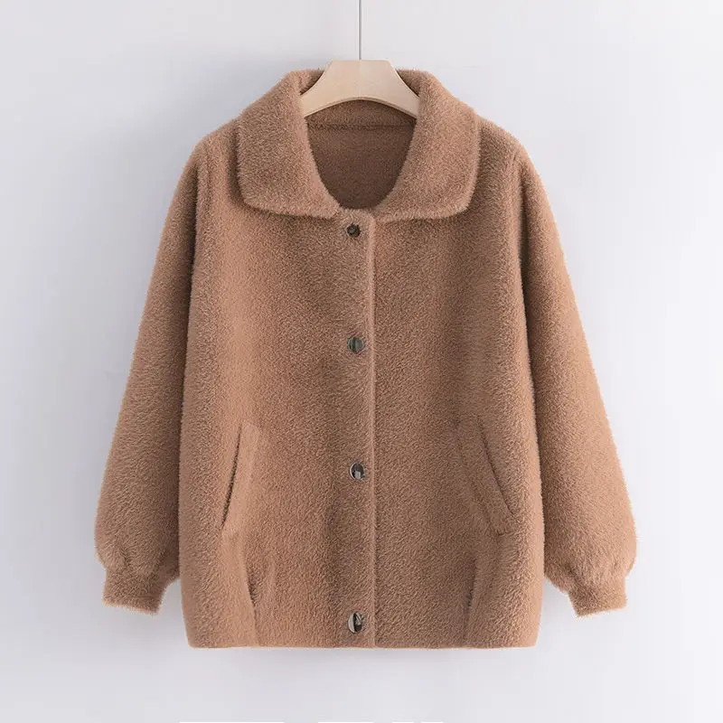 2020 New Spring Autumn Women Faux Mink Cashmere Cardigan Female Elegant Solid Sweater Lady Casual Knitted Sweaters Outwear L02
2020 New Spring Autumn Women Faux Mink Cashmere Cardigan Female Elegant Solid Sweater Lady Casual Knitted Sweaters Outwear L02