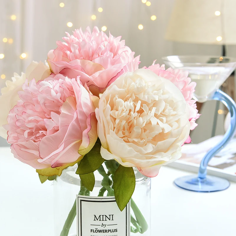 5 Heads Artificial Flowers European Peony Bouquet for Christmas Home Party Wedding Decoration Silk Peonies Cheap Fake
5 Heads Artificial Flowers European Peony Bouquet for Christmas Home Party Wedding Decoration Silk Peonies Cheap Fake