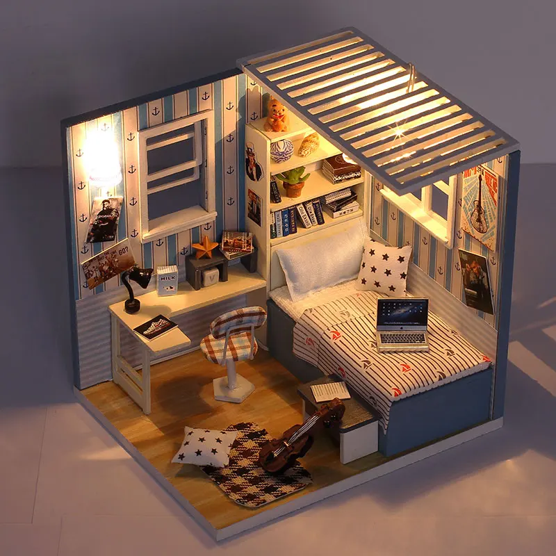 Doll House Miniature DIY Dollhouse With Furnitures Wooden House Model Dust Cover Casa Toys For Children Birthday Christmas Gift
Doll House Miniature DIY Dollhouse With Furnitures Wooden House Model Dust Cover Casa Toys For Children Birthday Christmas Gift