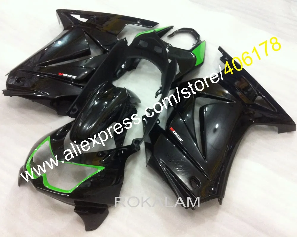 Комплект кузова Ninja 250R для Kawasaki ZX250R 2008 2009 2010 2011 2012, черные спортивные обтекатели мотоцикла (литье под давлением)
Комплект кузова Ninja 250R для Kawasaki ZX250R 2008 2009 2010 2011 2012, черные спортивные обтекатели мотоцикла (литье под давлением)