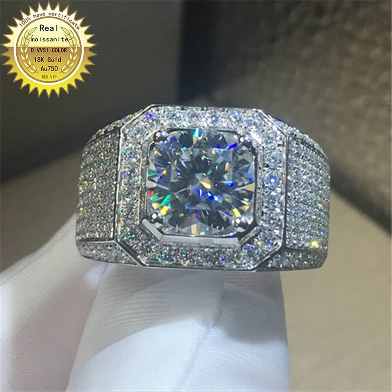 18K Золотое кольцо 1ct D VVS Муассанит мужское кольцо обручальное и Свадебное ювелирное изделие с сертификатом
18K Золотое кольцо 1ct D VVS Муассанит мужское кольцо обручальное и Свадебное ювелирное изделие с сертификатом